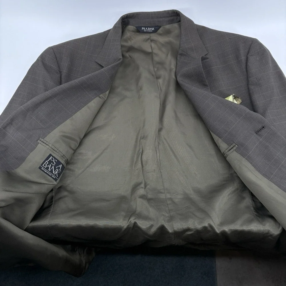Brooks Brothers Explorer‎ Regent Fit Sport Coat Blazer 46L Mens Brown Check Wool